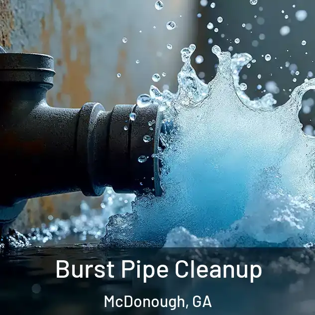  Burst Pipe Cleanup McDonough, GA