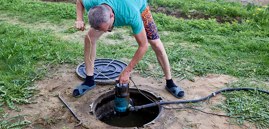 Outdoor Sewage Cleanup in McDonough
