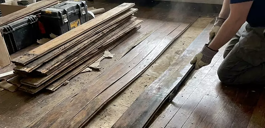 Wood Veneer Water Damage Repair McDonough